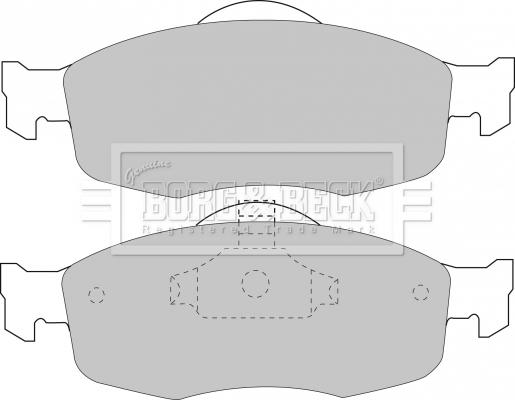 Borg & Beck BBP1416 - Гальмівні колодки, дискові гальма autocars.com.ua