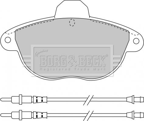 Borg & Beck BBP1455 - Тормозные колодки, дисковые, комплект avtokuzovplus.com.ua