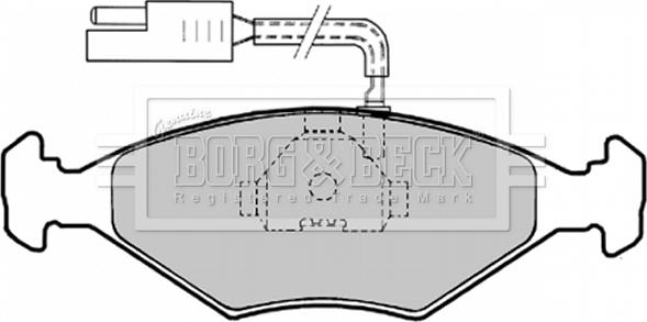 Borg & Beck BBP1456 - Тормозные колодки, дисковые, комплект autodnr.net