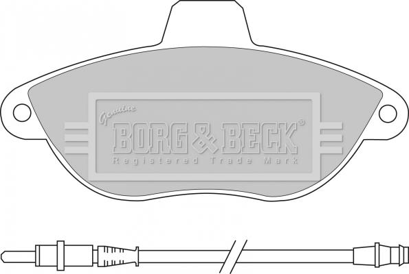 Borg & Beck BBP1461 - Тормозные колодки, дисковые, комплект avtokuzovplus.com.ua