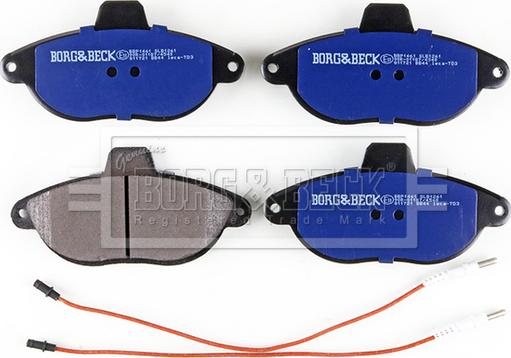 Borg & Beck BBP1461 - Гальмівні колодки, дискові гальма autocars.com.ua