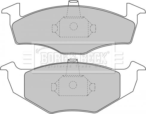 Borg & Beck BBP1471 - Тормозные колодки, дисковые, комплект avtokuzovplus.com.ua