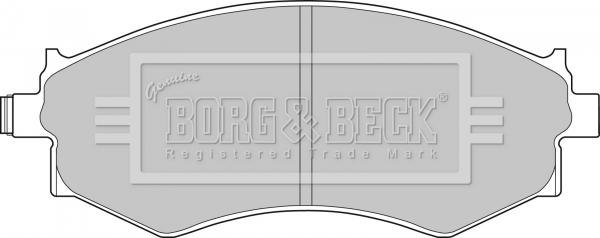 Borg & Beck BBP1494 - Тормозные колодки, дисковые, комплект avtokuzovplus.com.ua