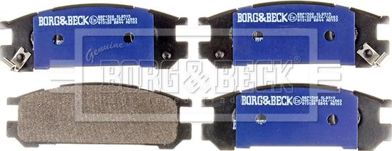 Borg & Beck BBP1508 - Тормозные колодки, дисковые, комплект avtokuzovplus.com.ua