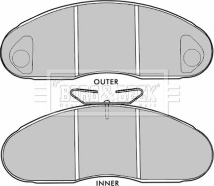 Borg & Beck BBP1513 - Гальмівні колодки, дискові гальма autocars.com.ua