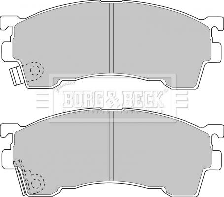 Borg & Beck BBP1516 - Тормозные колодки, дисковые, комплект avtokuzovplus.com.ua