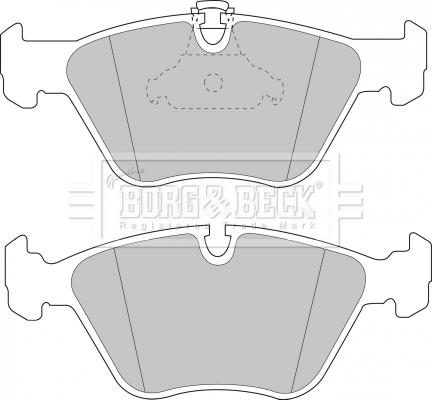 Borg & Beck BBP1590 - Тормозные колодки, дисковые, комплект avtokuzovplus.com.ua