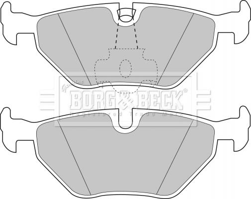 Borg & Beck BBP1591 - Тормозные колодки, дисковые, комплект avtokuzovplus.com.ua