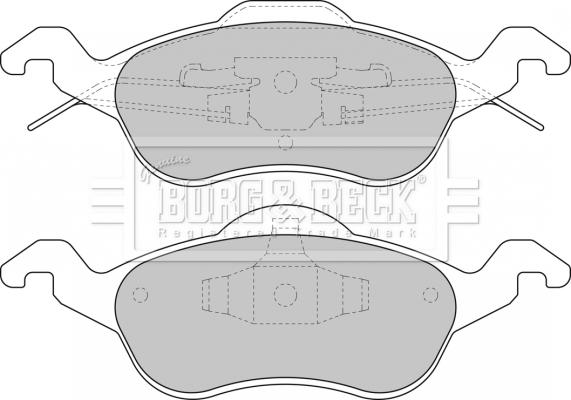 Borg & Beck BBP1602 - Гальмівні колодки, дискові гальма autocars.com.ua