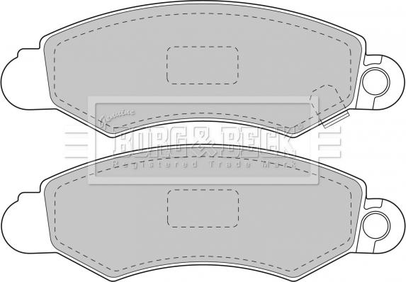 Borg & Beck BBP1606 - Гальмівні колодки, дискові гальма autocars.com.ua