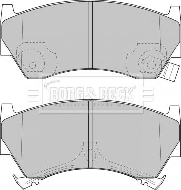 Borg & Beck BBP1613 - Тормозные колодки, дисковые, комплект avtokuzovplus.com.ua