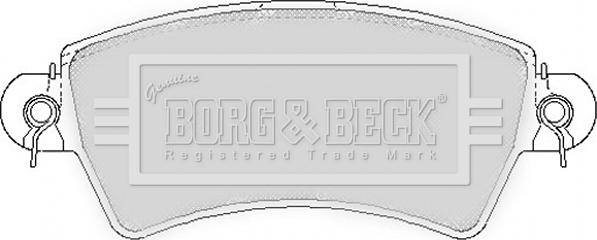 Borg & Beck BBP1621 - Гальмівні колодки, дискові гальма autocars.com.ua