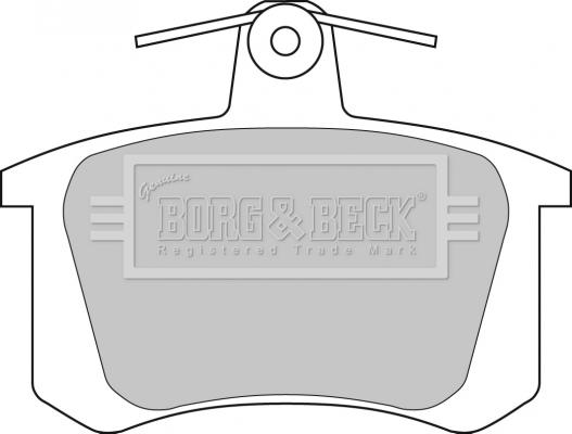 Borg & Beck BBP1628 - Тормозные колодки, дисковые, комплект avtokuzovplus.com.ua