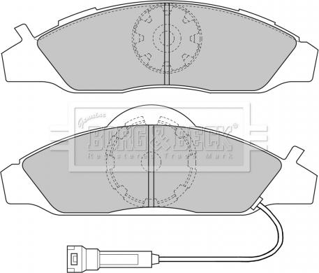 Borg & Beck BBP1633 - Тормозные колодки, дисковые, комплект avtokuzovplus.com.ua