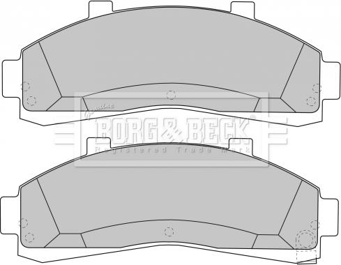 Borg & Beck BBP1644 - Тормозные колодки, дисковые, комплект avtokuzovplus.com.ua