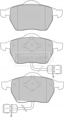 Borg & Beck BBP1646 - Тормозные колодки, дисковые, комплект avtokuzovplus.com.ua