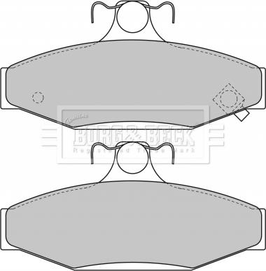 Borg & Beck BBP1650 - Тормозные колодки, дисковые, комплект avtokuzovplus.com.ua