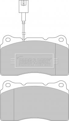 Borg & Beck BBP1655 - Тормозные колодки, дисковые, комплект autodnr.net
