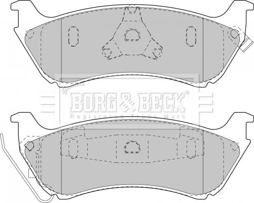 Borg & Beck BBP1666 - Гальмівні колодки, дискові гальма autocars.com.ua