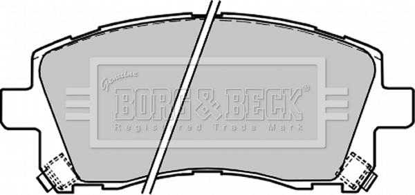 Borg & Beck BBP1680 - Тормозные колодки, дисковые, комплект autodnr.net