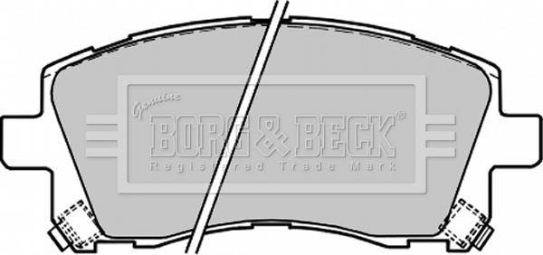 Borg & Beck BBP1680 - Тормозные колодки, дисковые, комплект avtokuzovplus.com.ua