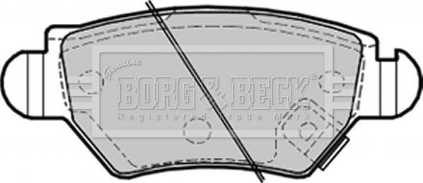 Borg & Beck BBP1687 - Тормозные колодки, дисковые, комплект autodnr.net