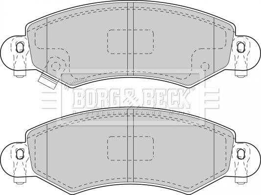 Borg & Beck BBP1713 - Тормозные колодки, дисковые, комплект avtokuzovplus.com.ua