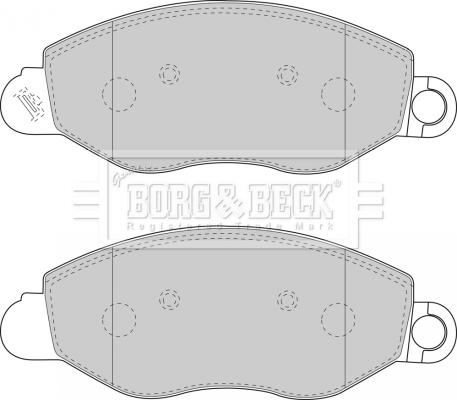 Borg & Beck BBP1714 - Тормозные колодки, дисковые, комплект avtokuzovplus.com.ua