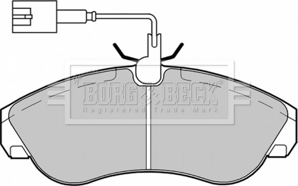 Borg & Beck BBP1720 - Тормозные колодки, дисковые, комплект avtokuzovplus.com.ua