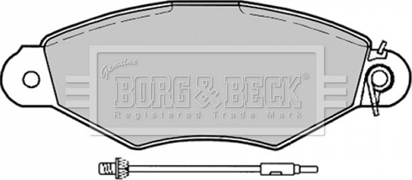 Borg & Beck BBP1729 - Тормозные колодки, дисковые, комплект avtokuzovplus.com.ua