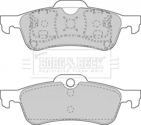 Borg & Beck BBP1744 - Гальмівні колодки, дискові гальма autocars.com.ua