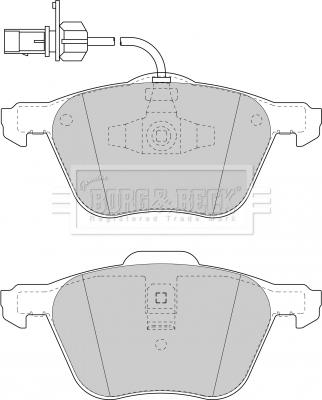 Borg & Beck BBP1747 - Тормозные колодки, дисковые, комплект avtokuzovplus.com.ua