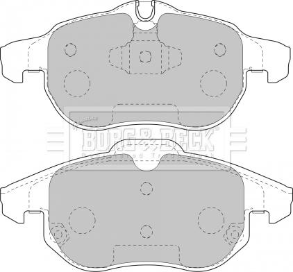 Borg & Beck BBP1765 - Тормозные колодки, дисковые, комплект avtokuzovplus.com.ua