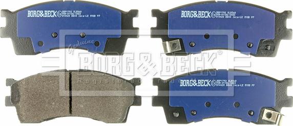 Borg & Beck BBP1792 - Гальмівні колодки, дискові гальма autocars.com.ua
