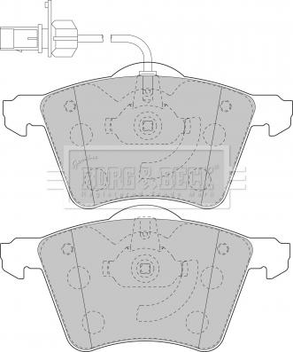 Borg & Beck BBP1800 - Тормозные колодки, дисковые, комплект avtokuzovplus.com.ua