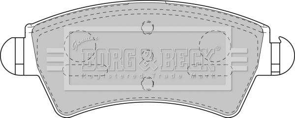 Borg & Beck BBP1805 - Тормозные колодки, дисковые, комплект avtokuzovplus.com.ua