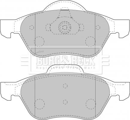 Borg & Beck BBP1806 - Гальмівні колодки, дискові гальма autocars.com.ua