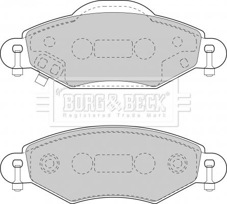 Borg & Beck BBP1808 - Гальмівні колодки, дискові гальма autocars.com.ua