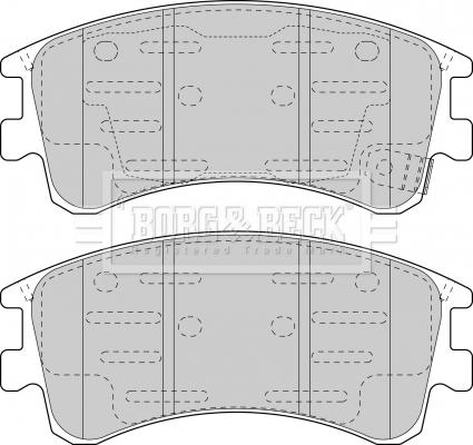 Borg & Beck BBP1815 - Тормозные колодки, дисковые, комплект avtokuzovplus.com.ua