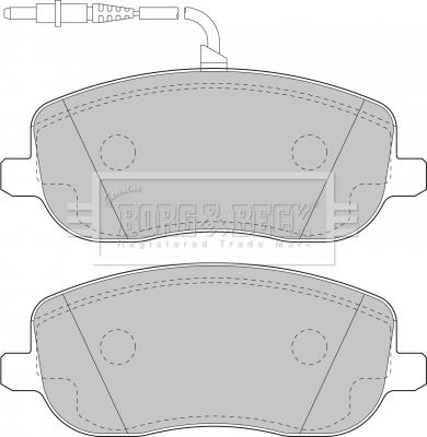 Borg & Beck BBP1826 - Тормозные колодки, дисковые, комплект autodnr.net