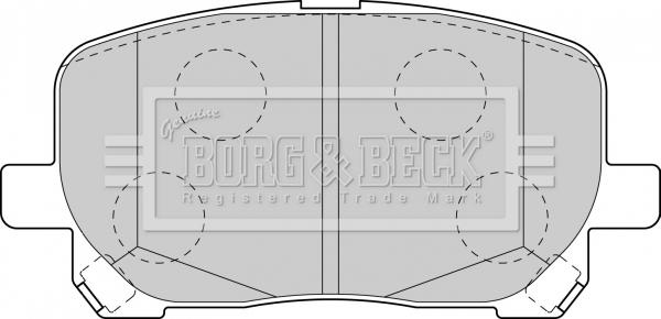 Borg & Beck BBP1837 - Тормозные колодки, дисковые, комплект avtokuzovplus.com.ua