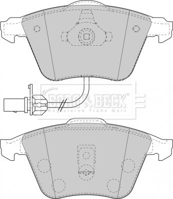 Borg & Beck BBP1841 - Тормозные колодки, дисковые, комплект avtokuzovplus.com.ua