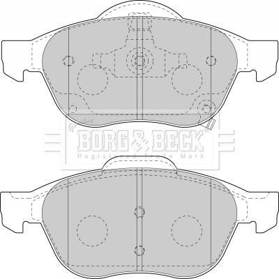 Borg & Beck BBP1857 - Тормозные колодки, дисковые, комплект autodnr.net
