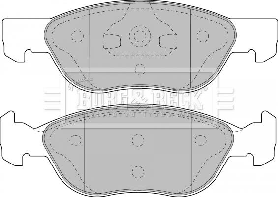 Borg & Beck BBP1859 - Тормозные колодки, дисковые, комплект avtokuzovplus.com.ua