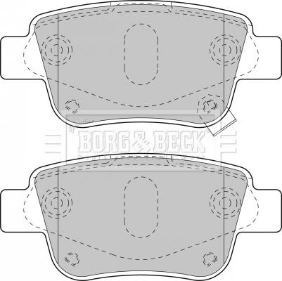 Borg & Beck BBP1880 - Тормозные колодки, дисковые, комплект avtokuzovplus.com.ua