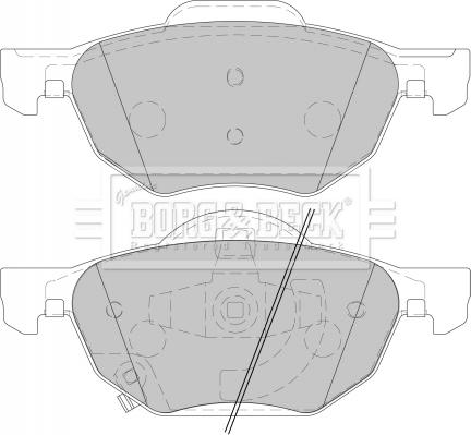 Borg & Beck BBP1883 - Тормозные колодки, дисковые, комплект avtokuzovplus.com.ua