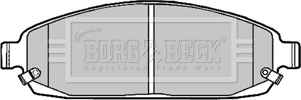 Borg & Beck BBP1911 - Тормозные колодки, дисковые, комплект autodnr.net