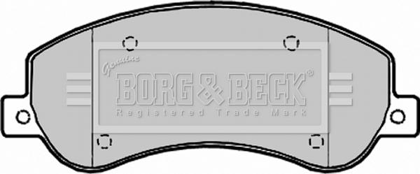 Borg & Beck BBP1964 - Тормозные колодки, дисковые, комплект avtokuzovplus.com.ua