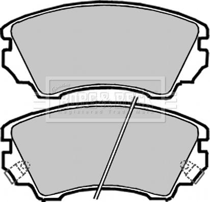 Borg & Beck BBP2047 - Тормозные колодки, дисковые, комплект autodnr.net