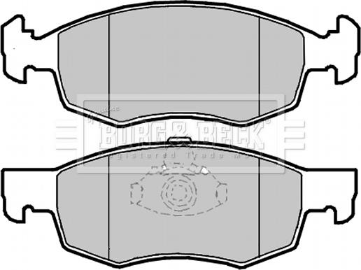 Borg & Beck BBP2087 - Тормозные колодки, дисковые, комплект avtokuzovplus.com.ua